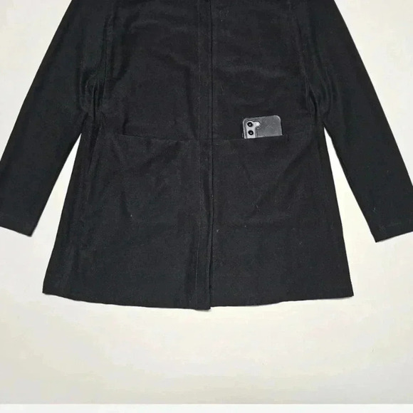 Eileen Fisher Black Lightweight Jacket w/ Standup Collar, size XXS - Picture 4 of 6